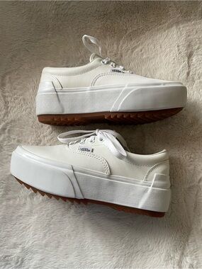Vans Era unisex platform leather shoes